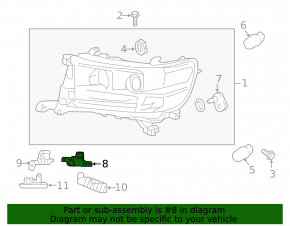 Крепление правой фары верхнее правое Toyota Land Cruiser 16-21 рест