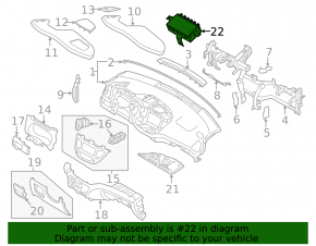 Подушка безопасности airbag пассажирская в торпеде Hyundai Tucson 16-18