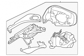 Зеркало боковое левое в сборе Subaru Outback 23-25 Limited, подогрев, память, BSM