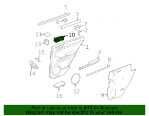 Ручка двери внутренняя задняя правая Mercedes W164 ML