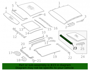 Шторка панорамы задняя Mercedes C-class W205 19-21 серая