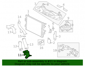 Корпус термостата в сборе Jaguar F-Pace X761 17-22 AJ126, AJ133
