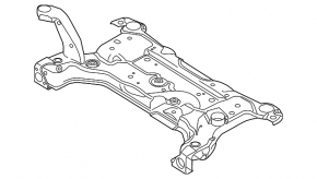 Подрамник передний Ford Focus mk3 11-18 ржавый