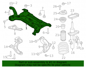 Подрамник передний Ford Focus mk3 11-18 ржавый