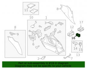 USB Hub, AUX Mazda 6 14-17