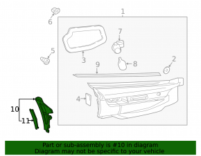 Накладка фонаря внутреннего крышки багажника левая Mazda CX-9 16-23