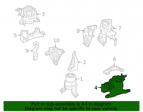 Suport motor stânga pentru Lexus ES300h 19-26