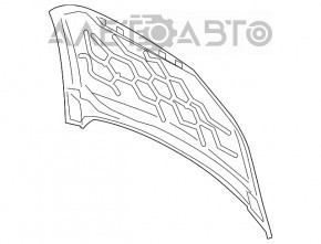 Капот голый Ford Edge 19-24 сталь
