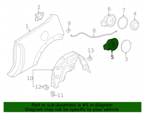Корпус лючка бензобака Mini Cooper F56 3d 14-23 пробит