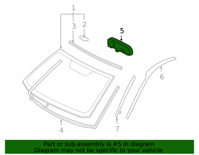 Зеркало внутрисалонное голое Toyota Prius 20 04-09