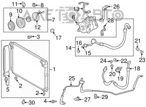 Радиатор кондиционера конденсер Lexus IS200 IS300 99-05