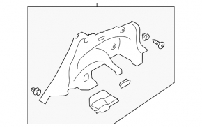 Обшивка арки левая Subaru Impreza 5d 17-23