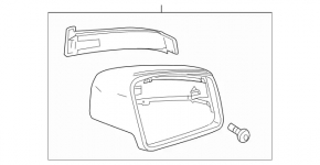 Capac oglindă dreapta Mercedes Clasa E W212 13-16 alb