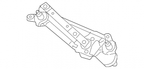 Ștergător de parbriz trapezoidal cu motor Hyundai Elantra UD 11-16