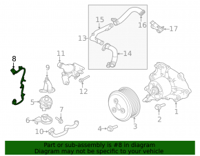 Проводка вспомогательного насоса охлаждения Jaguar F-Pace X761 17-23 AJ126, 2.0t, 2.0d, тип 1