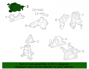 Подушка двигателя правая Toyota Avalon 19-22 3.5