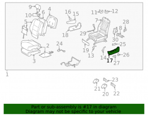 Накладка водительского сидения боковая левая Lexus RX300 RX330 RX350 RX400h 04-08 серая