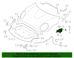 Balama capotă stânga Mini Cooper Countryman F60 17-24