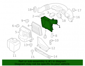 Корпус воздушного фильтра в сборе Subaru Forester 14-18 SJ 2.5