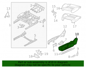Накладка пассажирского сиденья правая Audi Q3 83A 19-25 черная, царапина