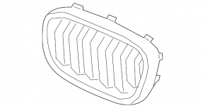 Решетка радиатора grill правая BMW X3 G01 20-21
