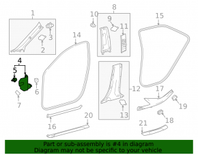 Накладка передней стойки нижняя правая Toyota Camry v70 18-24 черн, трещина
