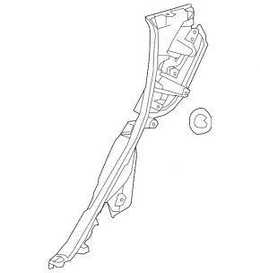 Ornamentare stâlp spate dreapta jos Lexus RX450h 16-22 negru