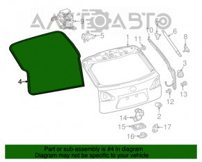Уплотнитель резина двери багажника Lexus RX350 RX450h 10-15
