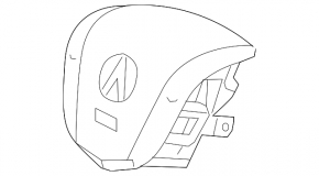 Подушка безопасности airbag в руль водительская Acura MDX 14-20