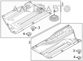 Защита днища задняя левая Hyundai Sonata 20-22