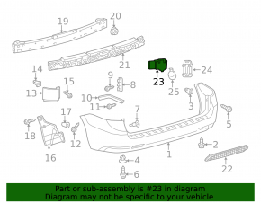 Senzor de parcare pentru bara din față a modelului Lexus RX350 RX450h 10-12, cu inel