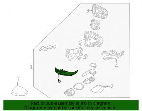 Крышка бокового зеркала правая Mitsubishi Outlander 22-26 нижняя
