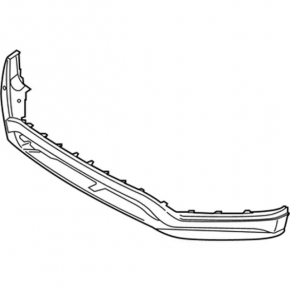 Губа нижняя переднего бампера Ford Edge 19-24 SEL, TITANIUM черная, структура, царапины
