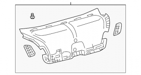 Обшивка крышки багажника Lexus LS460 LS600h 07-12 без доводчика