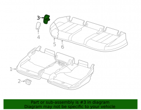 Накладка Isofix заднего ряда сидений Audi A5 F5 20-25 5D коричневая