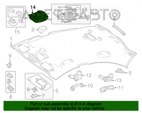 Плафон освещения передний Mercedes CLA 14-16