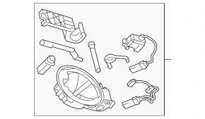 Механизм лючка бензобака Chevrolet Volt 11-15 корпус с замком