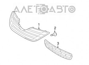 Решетка радиатора grill Toyota Camry v40 07-09 белый