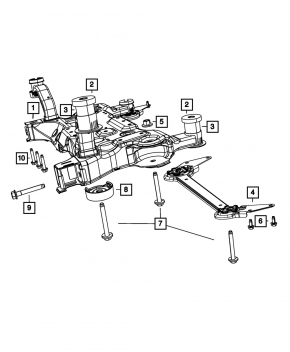 Подрамник передний Chrysler 200 11-14 2.4 6-speed