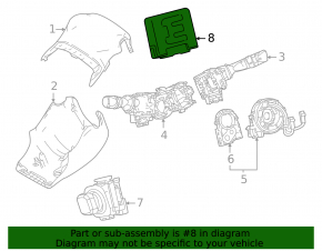 Multiplex Tilt Telescopic Column Computer Lexus RX350 RX450h 16-22