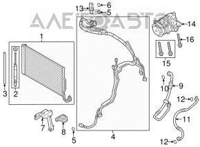 Компрессор кондиционера Porsche Cayenne 958 11-16 3.6