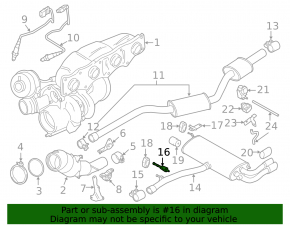Кронштейн глушителя задней части передний BMW X3 F25 11-17