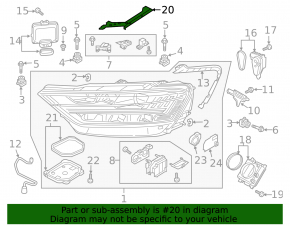 Capac far stânga pentru Audi A8 19-21