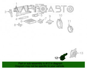 Пищалка двери багажника левая JBL Toyota Highlander 14-19