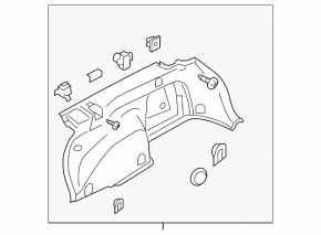 Обшивка арки правая Subaru Outback 10-11 беж