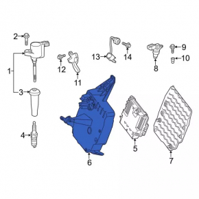 Корпус блока ECU Ford Escape MK3 13-16 2.5 в сборе 2 части