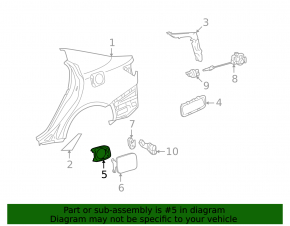 Корпус лючка бензобака Lexus IS250 IS300 IS350 06-14