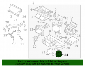 Motorul ventilatorului de încălzire Mitsubishi Outlander 14-21