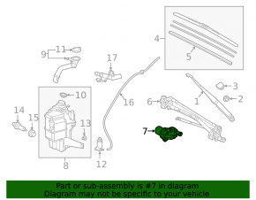 Mотор дворников очистителя Lexus ES250 ES300h ES350 19-26