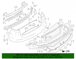 Кольцо парктроника заднего правого Ford C-max MK2 13-18
